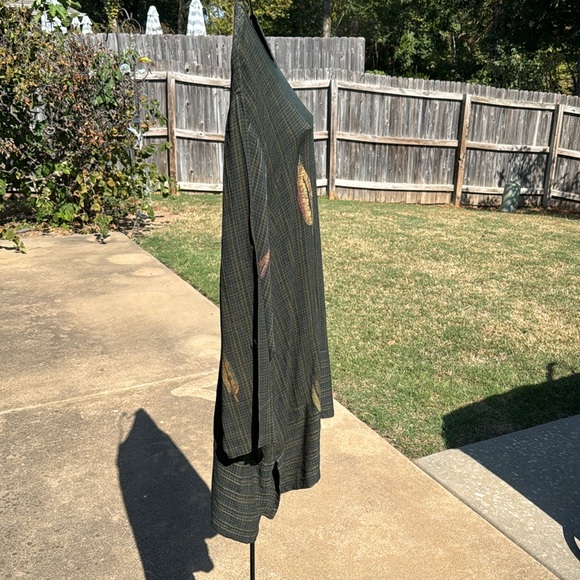 NOS Vintage Bread Sz 3 Tunic Green Plaid Fall Leaves US Made Gretzinger Hudson - Picture 8 of 12